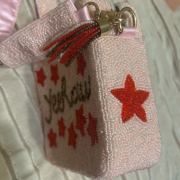Altar’d State Yeehaw Pink Beaded Box Bag Crossbody Purse (western boho) - Picture 7 of 11